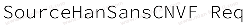 SourceHanSansCNVF Reqular字体转换